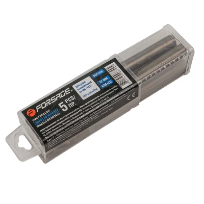 Сверло по металлу 12мм HSS+Co (5шт), в пластиковом футляре