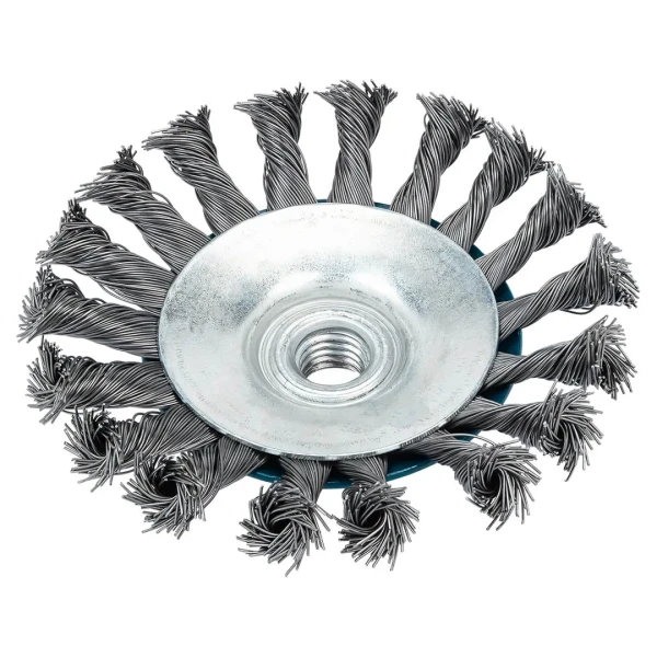 Кордщетка дисковая ''получаша''стальная витая для УШМ 115мм, в блистере