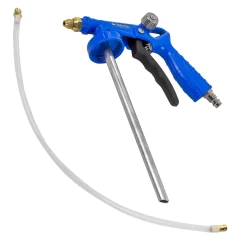 Пневмопистолет для гравитекса с распылителем + гибкий шланг 600мм(внутр. Øсопла 5мм,рабоч.давление 2-8бар,max давление 10бар,350 л/мин, штуцер 1/4'')
