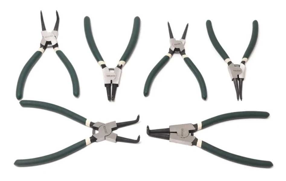 Набор съемников стопорных колец, 6пр(L-185ммх2шт,L-200ммх2шт,L-225ммх2шт), на полотне