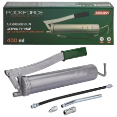 Шприц ручной для нагнетания густой смазки 400мл, в комплекте с жестким и гибким наконечниками