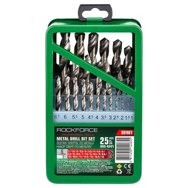 Набор сверл по металлу 25пр.