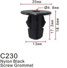 Клипса для крепления внутренней обшивки а/м Тойота пластиковая (100шт/уп.)