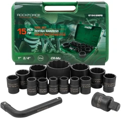 Набор инструментов 15пр. 3/4'', 1''(12гр.)