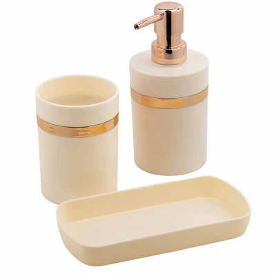 Набор для ванной комнаты 3пр. (дозатор для мыла, подставка для зубных щеток, лоток для аксессуаров)