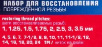 Набор для восстановления поврежденной резьбы
