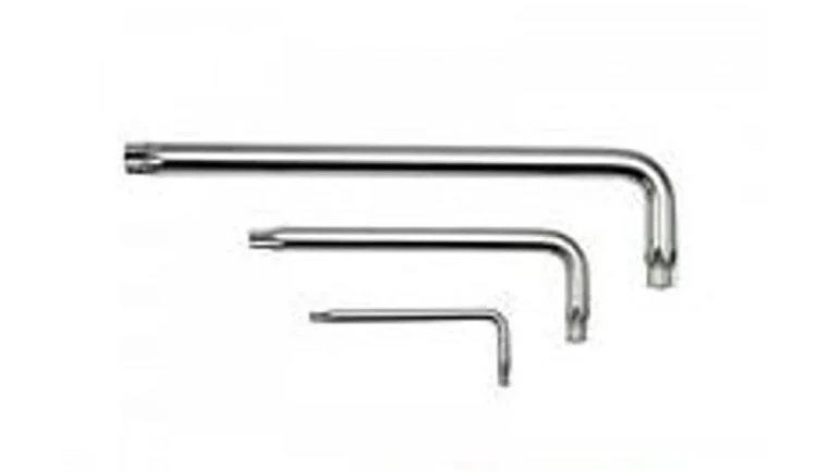 Ключ Г-образный TORX длинный T27H с отверстием