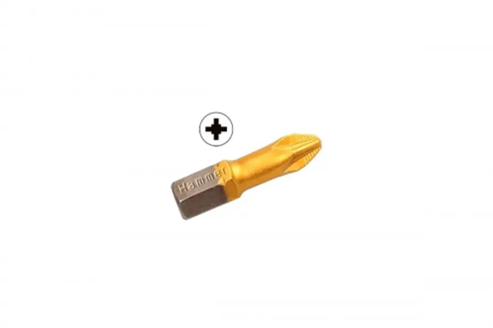 36734 Бита Hammer Flex 203-123 PB PZ-2 25mm (1pc) TIN, 1шт.