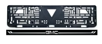 Рамка номера с черной планкой GMC