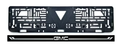 Рамка номера с черной планкой GMC