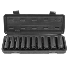 Набор головок ударных глубоких 10пр.,1/2''6гр.(10,12-15,17,19,21,22,24мм), в пластиковом кейсе