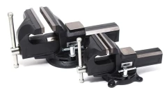 Тиски стальные поворотные с наковальней 3''-75мм