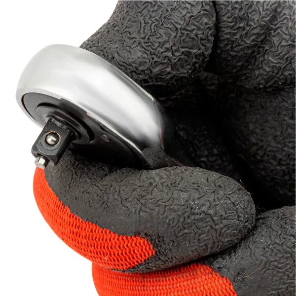 Трещотка реверсивная с двухкомпонентной резиновой рукояткой 1/4'' (длина 150мм, 24зуб, оцинков. покрытие)