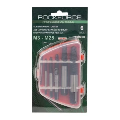 Набор экстракторов резьбы 6пр.(М3-М18, Ø:3-6мм, 6-8мм, 8-11мм, 11-14мм, 14-18мм, ''мелкий шаг''), в пластиковом футляре