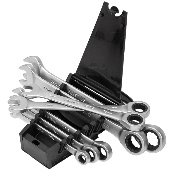 Набор ключей комбинированных трещоточных 7пр (8,10,12,13,14,17,19мм)