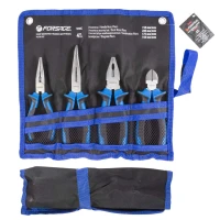 Набор шарнирно-губцевого инструмента 4пр. 7''-180мм(бокорезы, плоскогубцы, утконосы прямые/изогнутые), на полотне