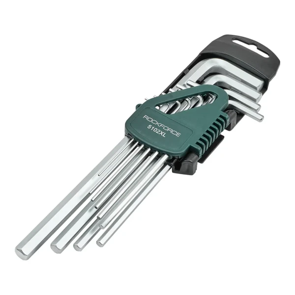 Набор ключей Г-образных 6-гранных экстра длинных 10пр. (1.27, 1.5, 2, 2.5, 3-6, 8, 10мм) в пластиковом держателе