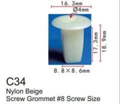 Клипса для крепления внутренней обшивки а/м Хонда пластиковая (100шт/уп.)