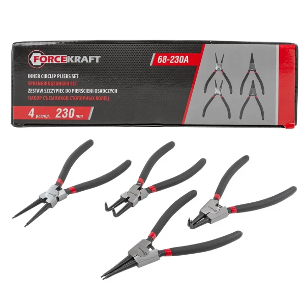 Набор съемников стопорных колец 4пр. (230мм) на полотне