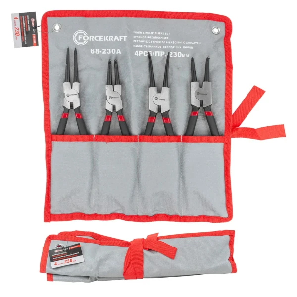 Набор съемников стопорных колец 4пр. (230мм) на полотне