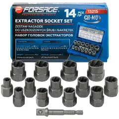 Головки-экстракторы для поврежденных болтов/гаек, набор 14пр.