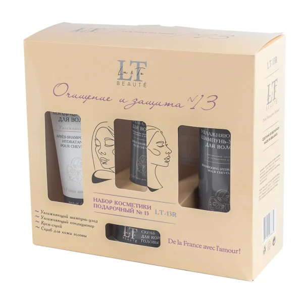 Набор косметики ''Очищение и защита''(шампунь,кондиционер,крем спрей,скраб для кожи головы)
