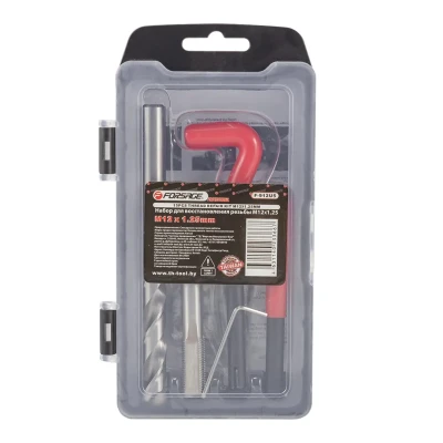 Набор инструментов и футорок для восстановления резьбы М12х1.25, 15пр., в кейсе