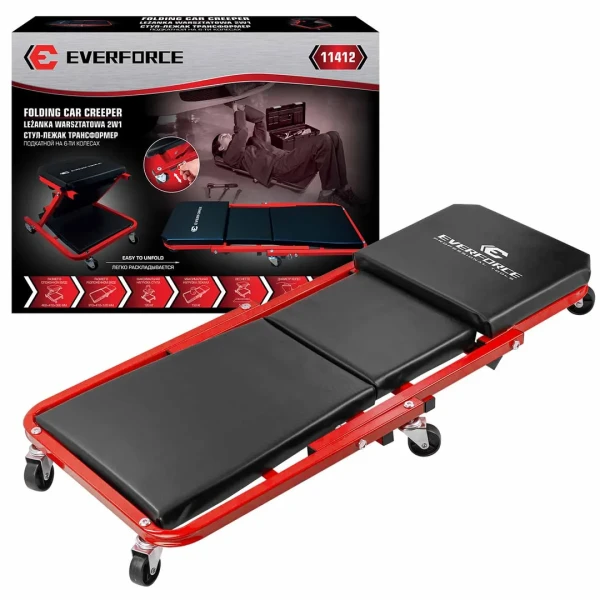 Лежак трансформер подкатной на 6-ти колесах (Стул-лежак)