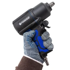 Пневмогайковерт ударный''Twin Hammer''с регулировкой усилия в облегченном корпусе 1/2''+набор головок(17,19,21мм,1450Hм,7000об/мин,6.3bar,198л/мин,вес2кг