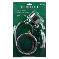 Пистолет для подкачки шин с аналоговым манометром и шлангом 1м (0-16bar),в блистере