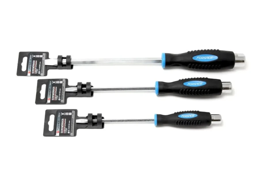 Отвертка шлицевая силовая магнитная ''Profi''S2 SL5.5х75мм, на пластиковом держателе