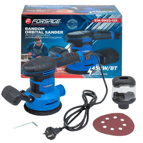 Машина шлифовальная эксцентриковая электрическая(220V, 450W,диаметр круга-125мм)