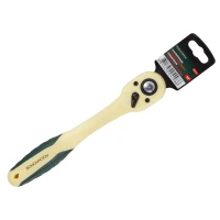 Трещотка реверсивная с изгибом в пластиковом антикорозийном корпусе 1/2''(L-250мм, 72зуб)