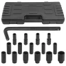 Набор головок ударных глубоких с Г-образным воротком 1/2''15+1пр.(6-гр)(10,12,13-17,19,21,22,24,27,30,32мм,36мм-12гр),в кейсе