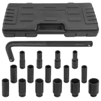 Набор головок ударных глубоких с Г-образным воротком 1/2''15+1пр.(6-гр)(10,12,13-17,19,21,22,24,27,30,32мм,36мм-12гр),в кейсе