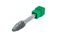 Шарошка коническая скругленная по металлу(Ø 16мм,Ø хвостовика 6мм),в пластиковом футляре