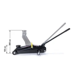 Домкрат подкатной гидравлический с резиновой накладкой 2 т (h min 135мм, h max 385мм)