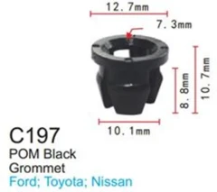 Клипса для крепления внутренней обшивки а/м Форд пластиковая (100шт/уп.)