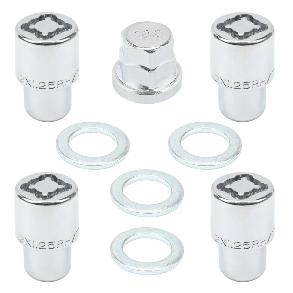 Набор секретных гаек на колесные диски M12x1.25RH 5пр.