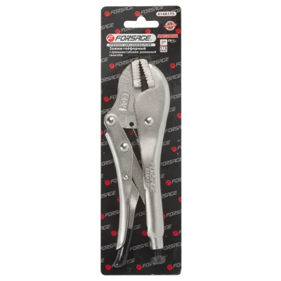 Зажим гейферный с ''плоскими губками''тип USA 7''-175мм, в блистере