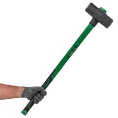 Кувалда с фиберглассовой ручкой и резиновой противоскользящей накладкой (6350г,L ручки-800мм)