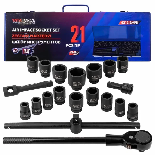 Набор инструментов ударных 21пр. 3/4''(6гр.)