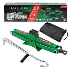 Домкрат механический ''ромб''1,5т с резиновой накладкой (h min 104мм, h max 385мм, L-415мм)