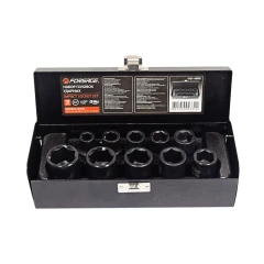 Набор головок ударных,10пр. 1/2''6гр.(10,12,13,14,15,17,19,21,22,24),в метал. кейсе