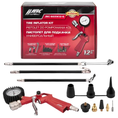Пистолет для подкачки универсальный, набор 12пр.