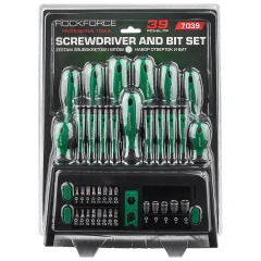 Отвертки в комплекте с битами, набор 39пр.