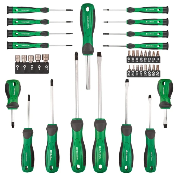 Отвертки в комплекте с битами, набор 39пр.