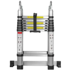 Лестница-стремянка телескопическая алюм. бытовая 2.2+2.2м (7+7 ступ.)