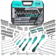 Набор инструментов 218пр. 1/4'',3/8'',1/2''(6гр.)(4-32мм)
