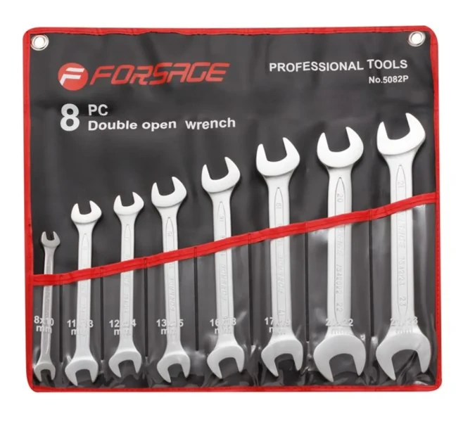 Набор ключей рожковых 8пр.(8,10-19,21,22,24мм)на полотне